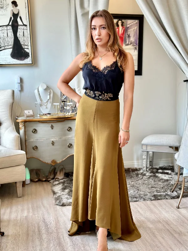 T.ba Bolero Crepe Skirt silk skirt lustrous