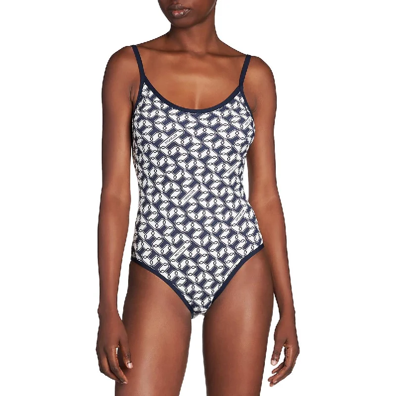 Moncler Womens Printed Beachwear One-Piece Swimsuit Adjustable Bikini Bottoms