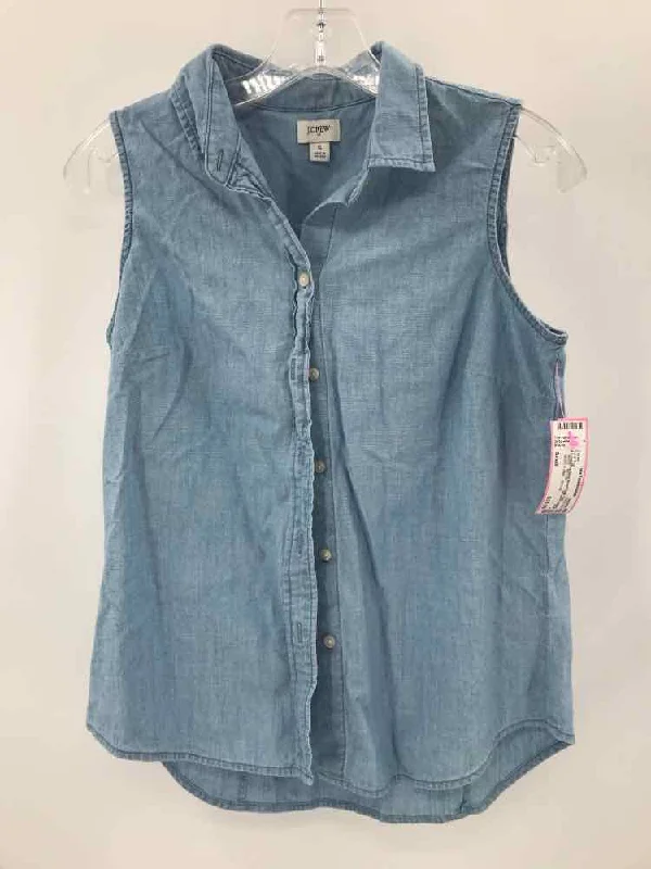 Pre-Owned J Crew Blue Size Small Tank Top solid color tank