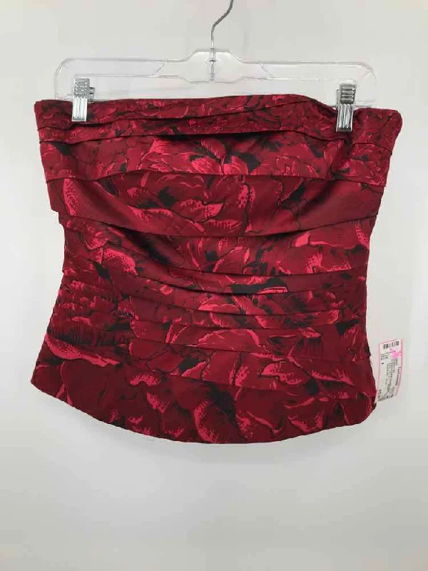 Pre-Owned WHBM Red Size 6 Corset Strapless Tank lemon yellow tank