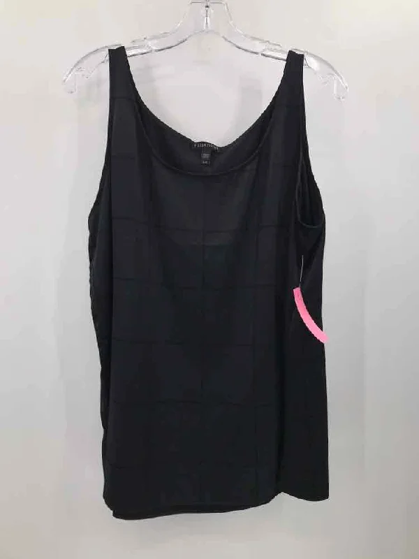 Pre-Owned Eileen Fisher Black Size Large Tank Top playful tank top