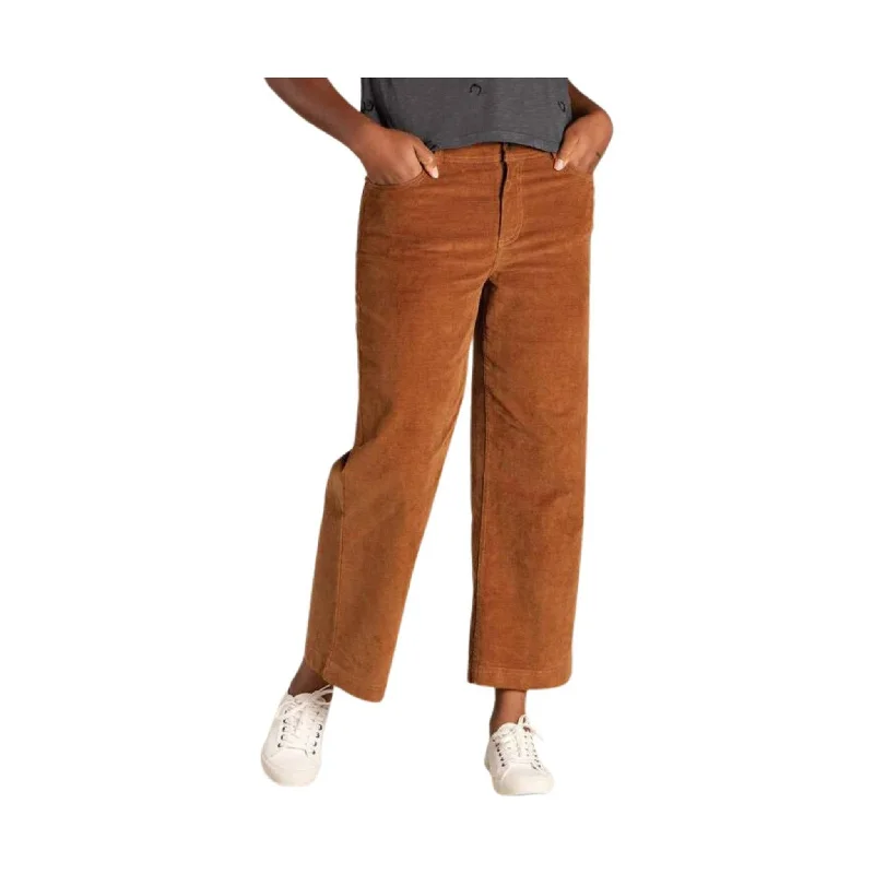 Toad & Co Women's Karuna Cord Wide Leg Pant - Brown Sugar Fashionable Work Pants