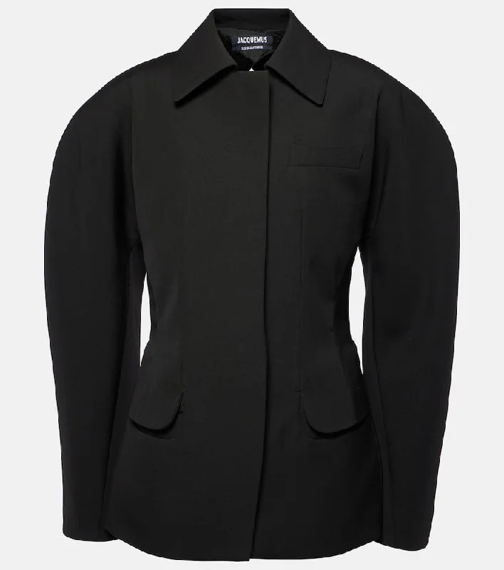 Jacquemus La Veste Castagna virgin wool jacket Nylon Jacket Polyester Jacket Spandex Jacket