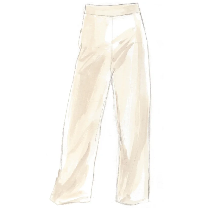 Silk Wide-Leg Pants Casual Lounge Pants