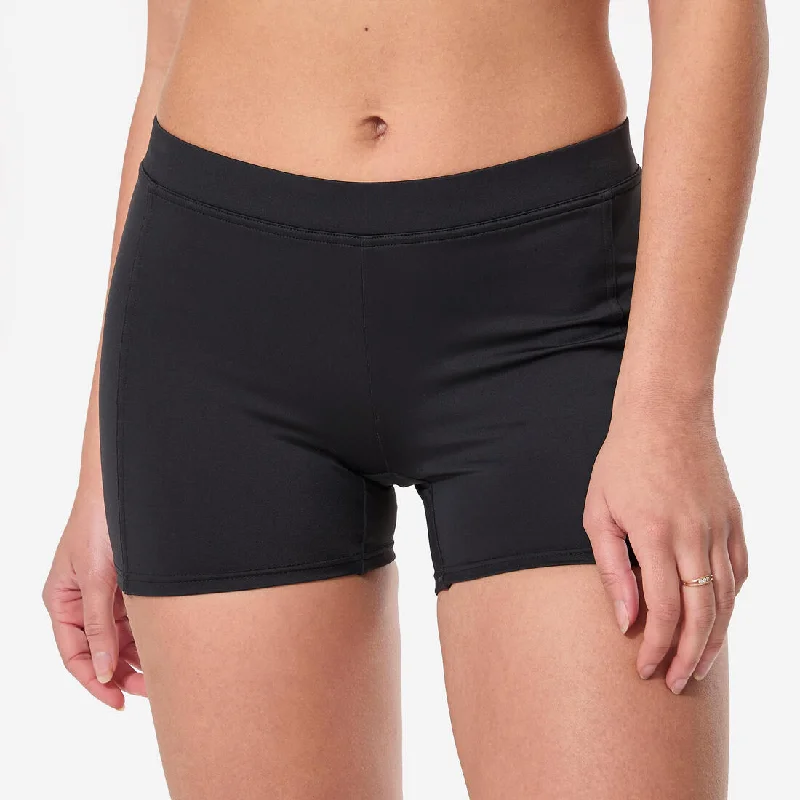 Women's Shorty Swimsuit Bottoms - Reva - Black Lace Back Bikini