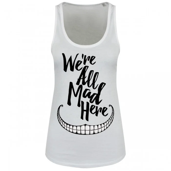 Grindstore Womens/Ladies We`re All Mad Here Floaty Tank bold tank top