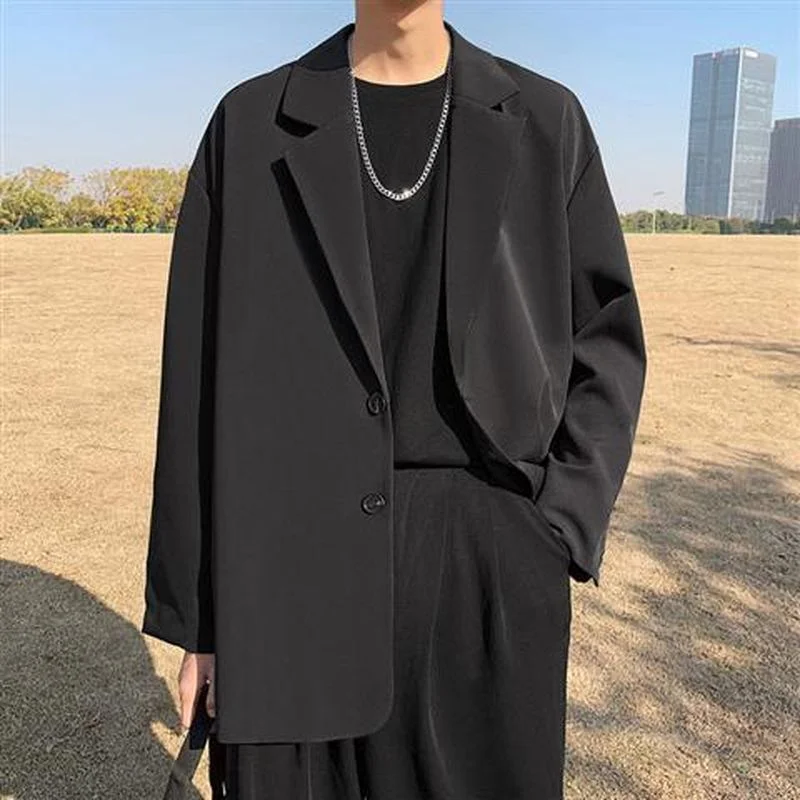 Oversized 2022 Solid Color Lapel Blazer Women Elegant Vintage Casual Loose Temperament Coat Tide Suit Blazer Jacket Men Lace Jacket Ribbed Jacket Sequined Jacket