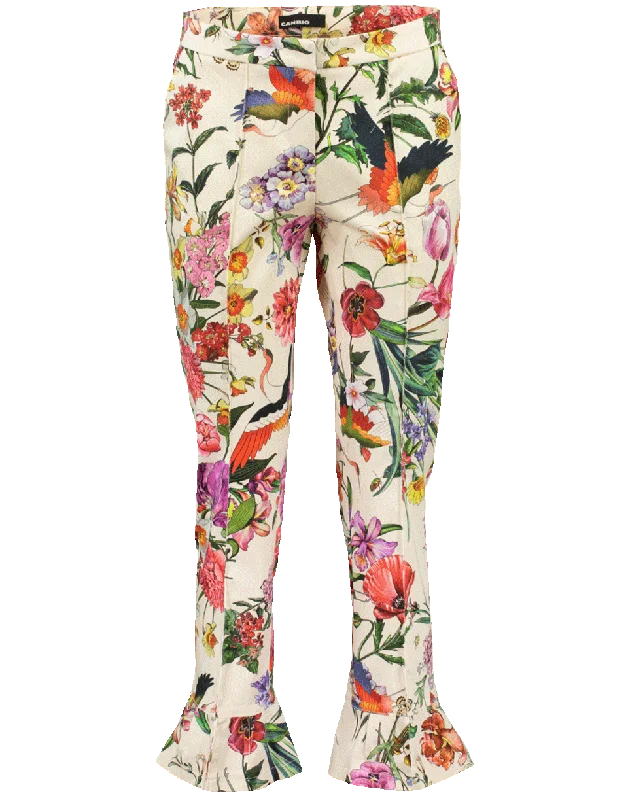 Florence Floral Print Pant Slim Fit Casual Pants