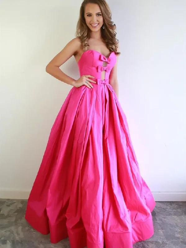 Hot Pink A-Line Strapless Long Prom Dress Formal Party Dress,DP893 Tunics Timeless classic