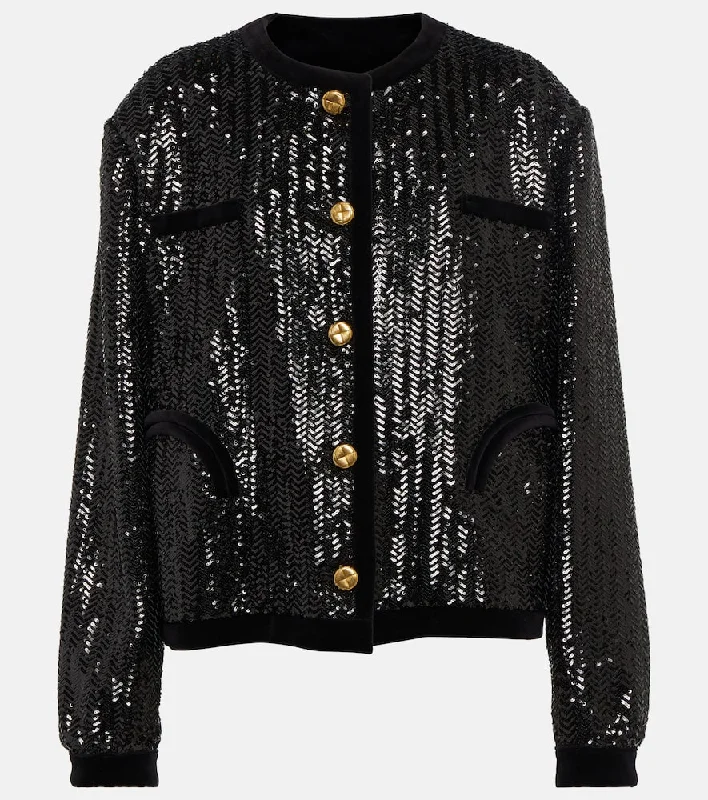 Blaze Milano Milano Sequined jacket Welt Pockets Slit Pockets Flap Pockets