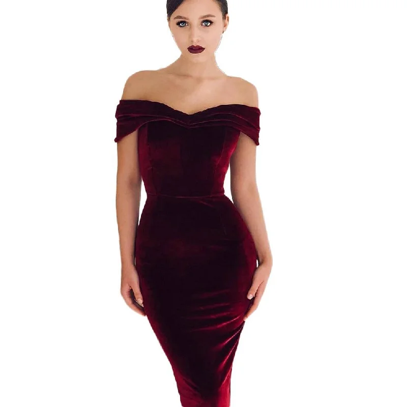 Women Casual Strapless Short Sleeve High Waist Solid Party Dress Tunics Top Casual