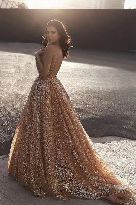Sparkly A Line Elegant Long Prom Dresses, Evening Party Dresses OKP68 Tunics Polka dots