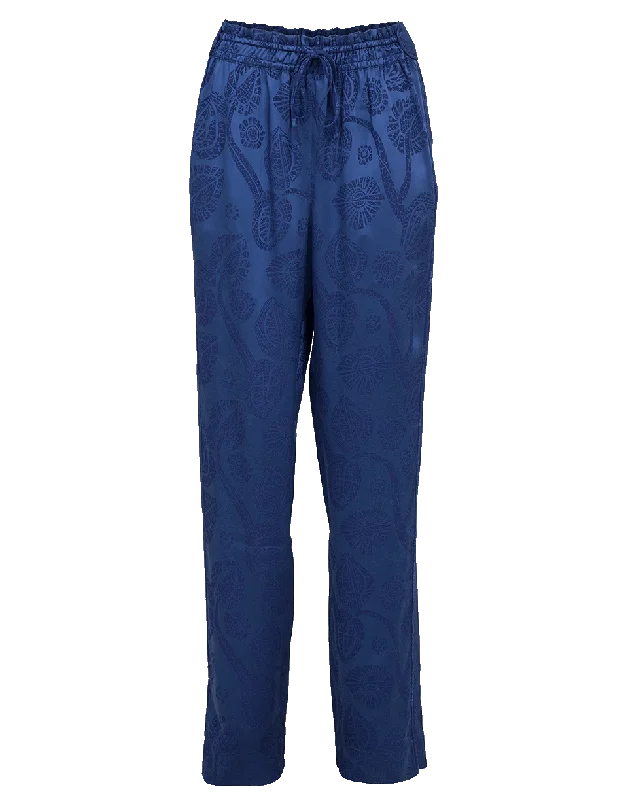 Satin Jasquard Pant Soft Stretch Pants