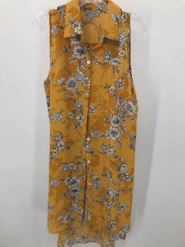 Pre-Owned Floral & Ivy Yellow Size Large Tunic Tank Top sexy tank top