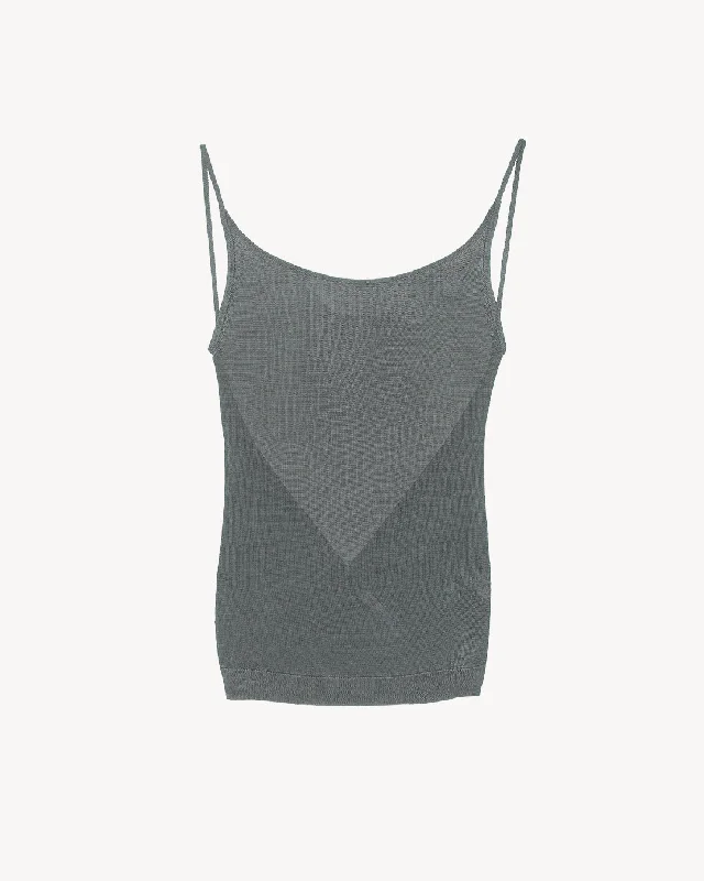 Kipling Backless Tank - In Slinky Viscose lime green tank