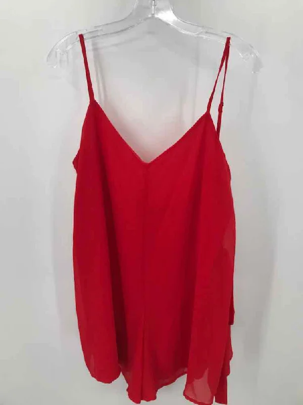 Pre-Owned Maverick Collection Red Size XL Tank Top modal blend tank