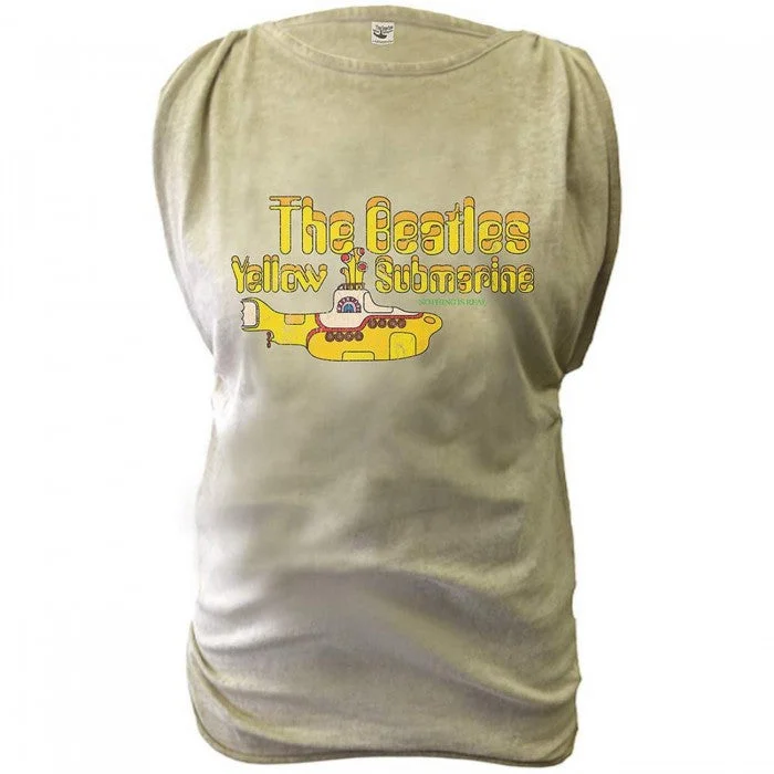 The Beatles Womens/Ladies Yellow Submarine Tank Top gold tank top