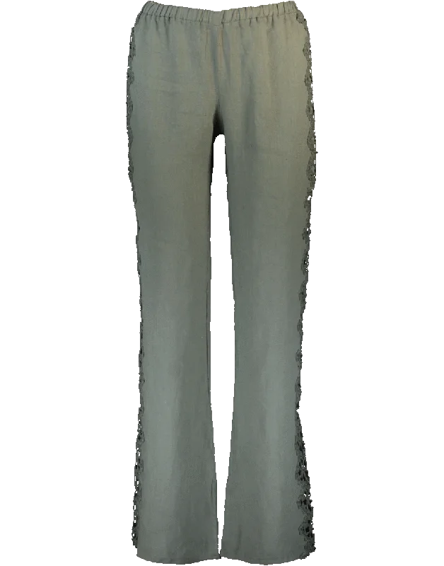 Timor Lace Pant Classic Pleated Pants