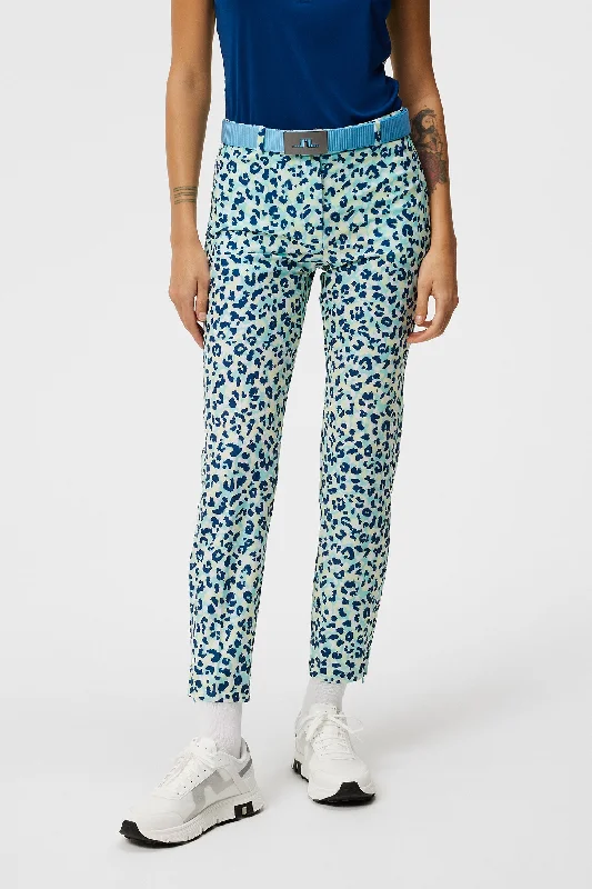 Pia Print Pant Chic Faux Leather Pants