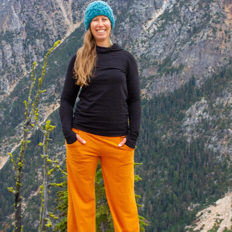 Hemp Calypso Wide-Leg Pants Cozy Knit Pants