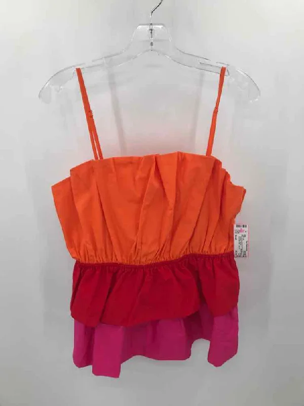 Pre-Owned Milly Orange Size Small Tank Top rhinestone tank top