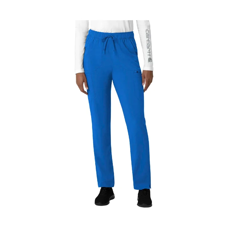 Carhartt Women's Force Cross Flex Straight Leg Cargo Scrub Pant - Royal Blue Formal Stretch Pants