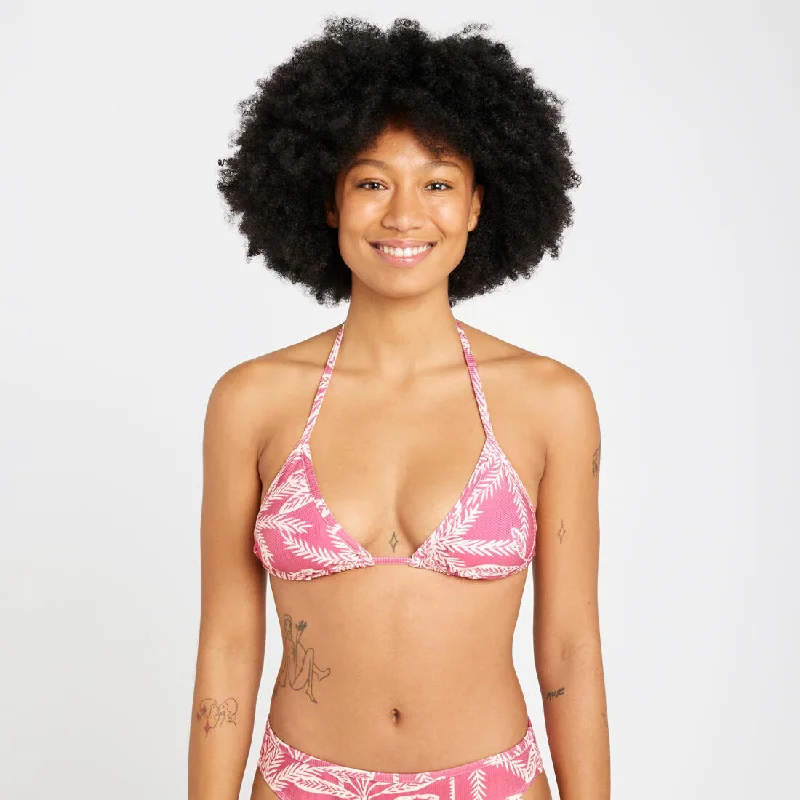 Women's textured triangle swimsuit top - Mae palmer pink Stylish Cover-Up Set
