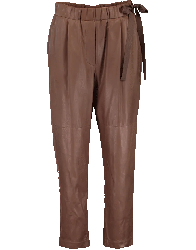 Leather Pull On Pant Chic Faux Leather Pants