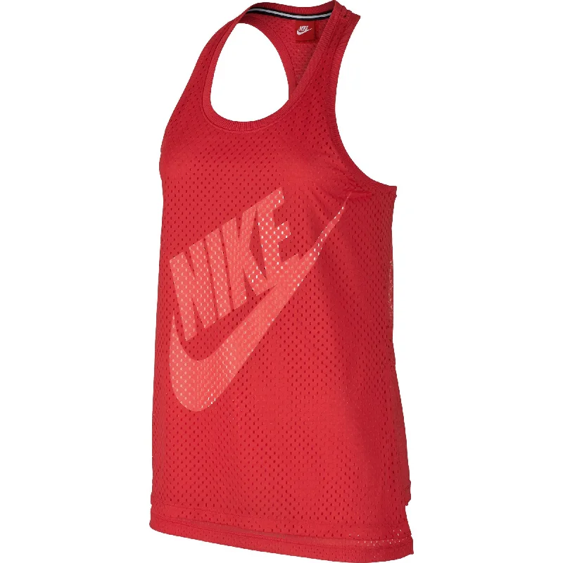 Nike Mesh Women's Tank Top Athletic Light Crimson/White vintage tank top