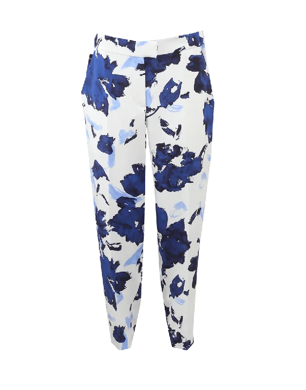 Watercolor Print Pant Comfy High-Waist Jeans