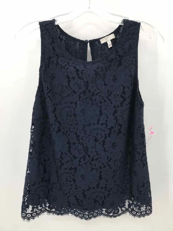 Pre-Owned Joie Navy Size Large Tank Top fitted tank top