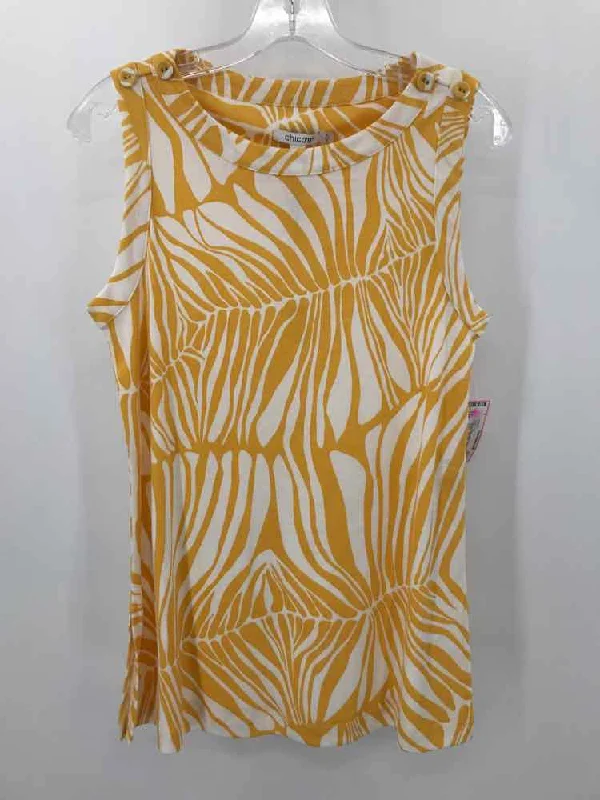 Pre-Owned Chico's Yellow Size Small Tank Top cherry red tank