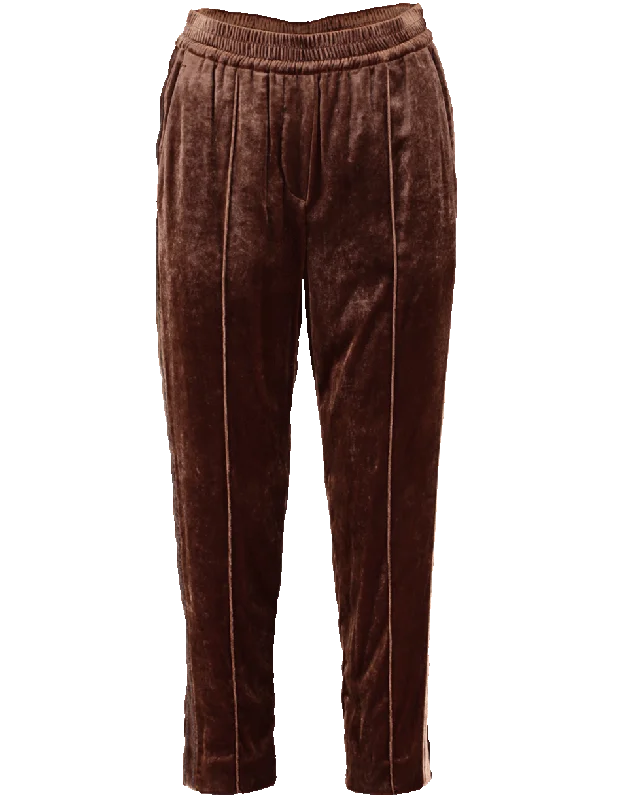 Liquid Velvet Pull On Pant Fashionable Track Pants