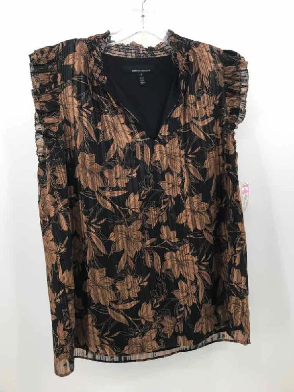 Pre-Owned WHBM Brown Size Small Printed Tank Top workout tank top