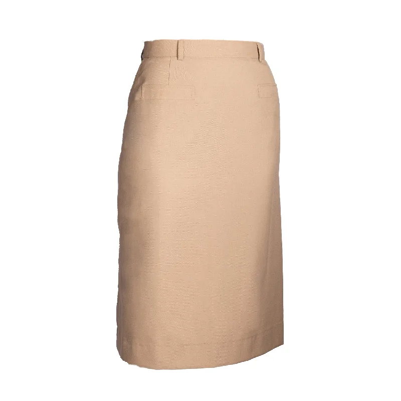 AS-IS NAVY Women's Service Skirt - Khaki Poly Wool linen skirt breathable