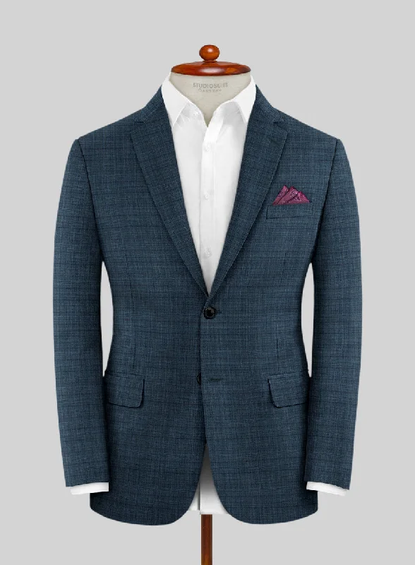 Lanificio Zegna Loop Sas Blue Checks Wool Jacket Knit Jacket Woven Jacket Fleece Jacket