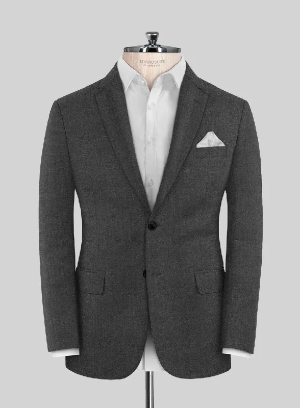 Reda Flexo Dark Gray Wool Jacket V-Neck Jacket Boat Neck Jacket Square Neck Jacket