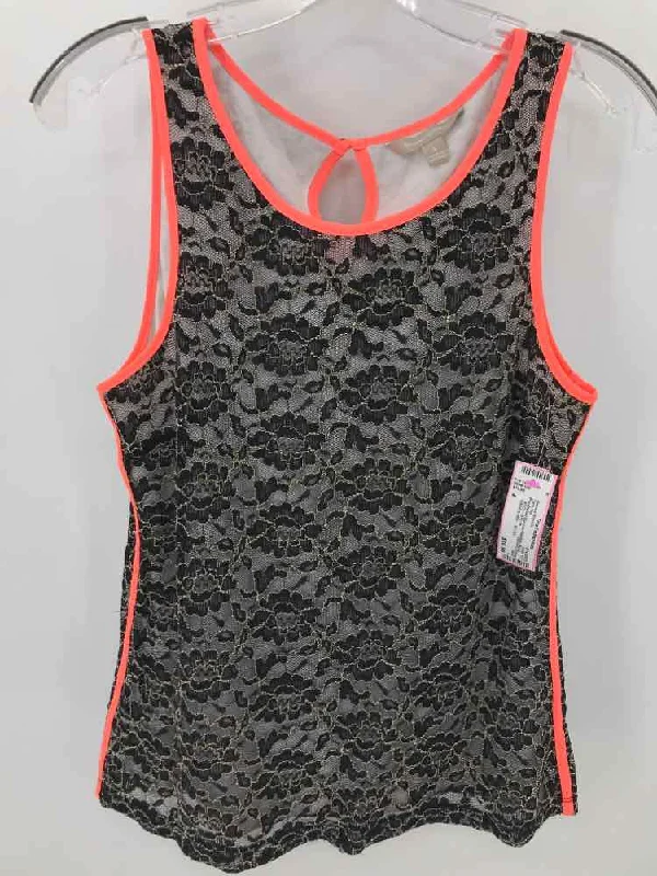 Pre-Owned Banana Republic Black Size 4 Lace Tank Top mint tank top