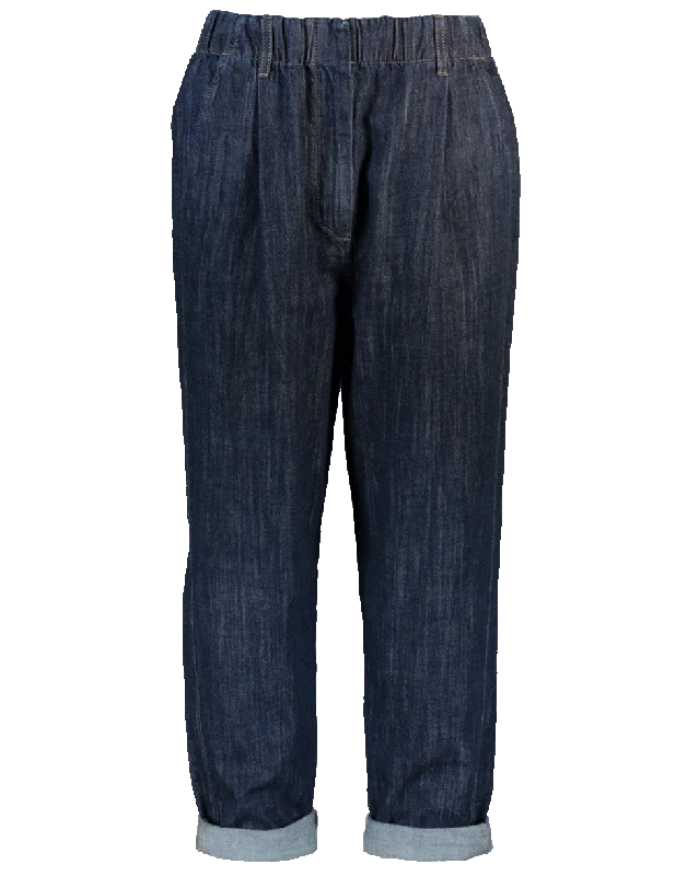 Oversized Denim Pant Relaxed Lounge Trousers