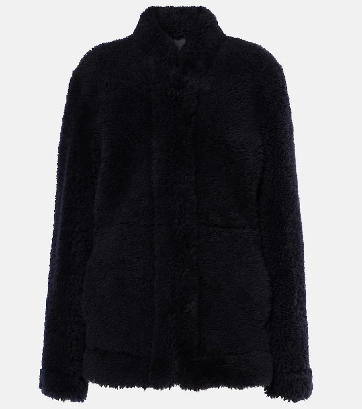 Toteme Shearling jacket Stand-Up Collar Roll-Neck Collar Turtle Neck