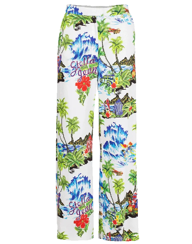 Tropical Wide Leg Pant Classic Straight Pants