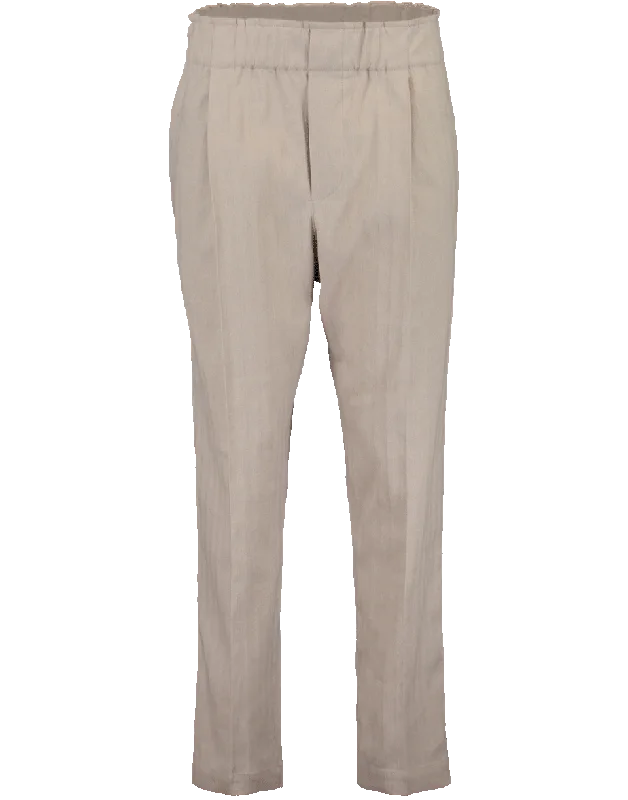 Linen Chevron Paper Bag Pant Relaxed Linen Pants