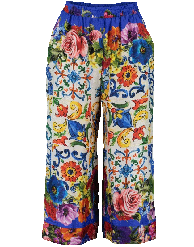 Cropped Twill Pant High-Waist Yoga Pants