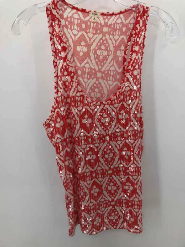 Pre-Owned J Crew Orange Size Small Sequin Tank Top bright tank top