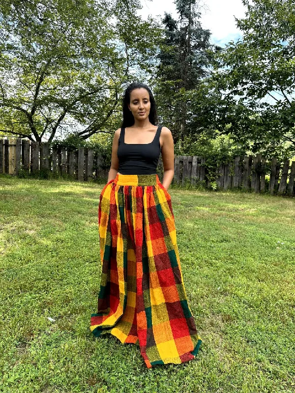 Sophie Colorful Skirt silk skirt lustrous