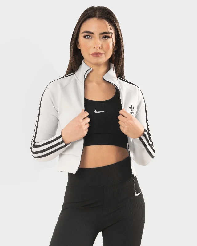 ADIDAS JOG CROPPED JACKET Fleece Fabric Down Fabric Feather Fabric