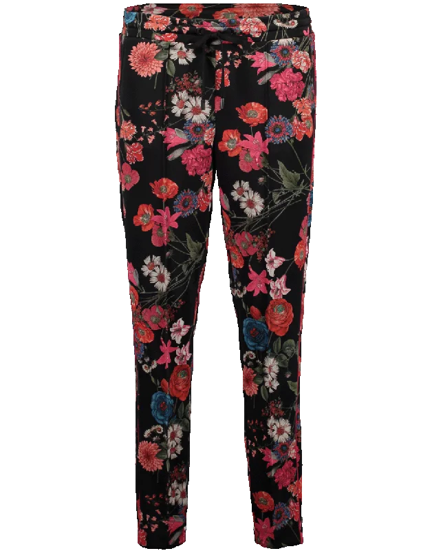 Kimmy Floral Jogger Pant Comfortable Fleece Pants