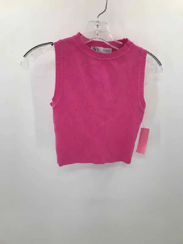 Pre-Owned Zara Pink Size Medium Tank Top lightweight tank top