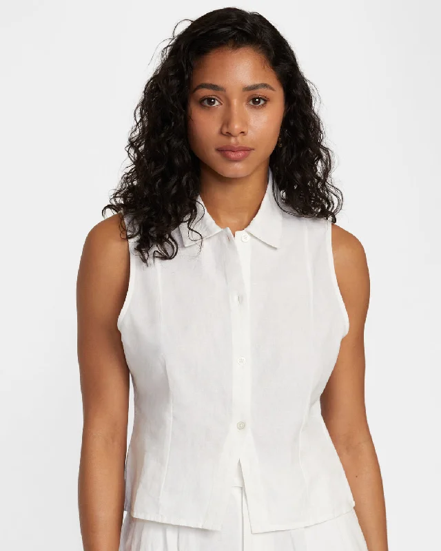 Klein Top Tank - Whisper White soft pink tank