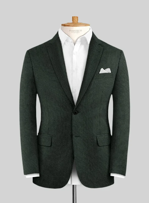 Lanificio Zegna Trofeo Sacramento Green Wool Jacket Knit Jacket Woven Jacket Fleece Jacket